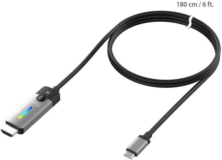 j5create USB-C į HDMI laidas, 1.8 m