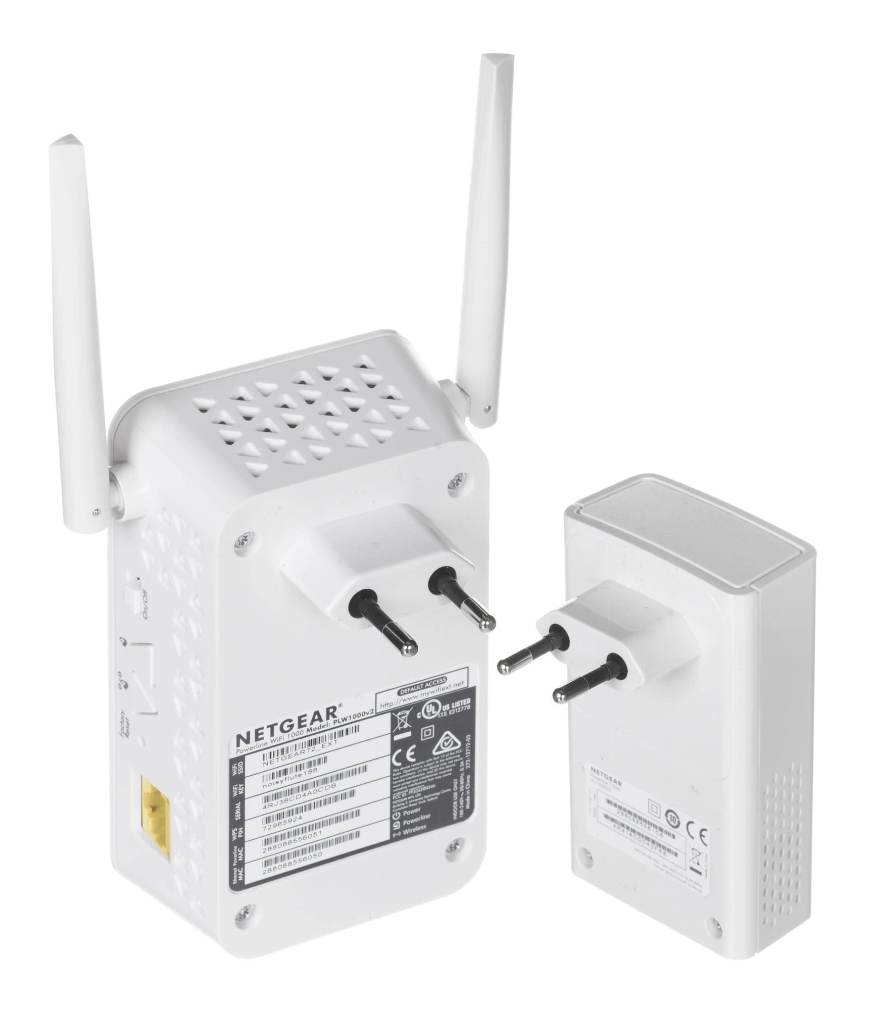 Netgear Powerline (2 vnt. komplektas) PLW1000-100PES 10/100/1000 Mbit/s, Ethernet LAN (RJ-45) jungtys 1, 802.11ac, 2.4GHz/5GHz, 1000 Mbit/s
