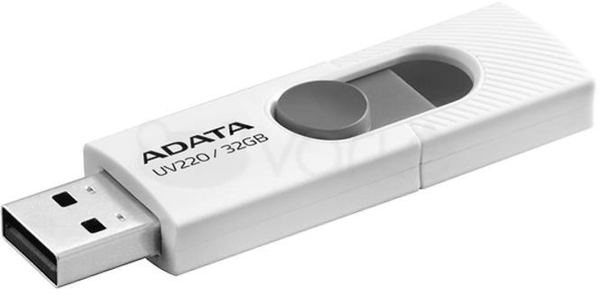 ADATA | UV220 | 32 GB | USB A tipo | Balta/Pilka
