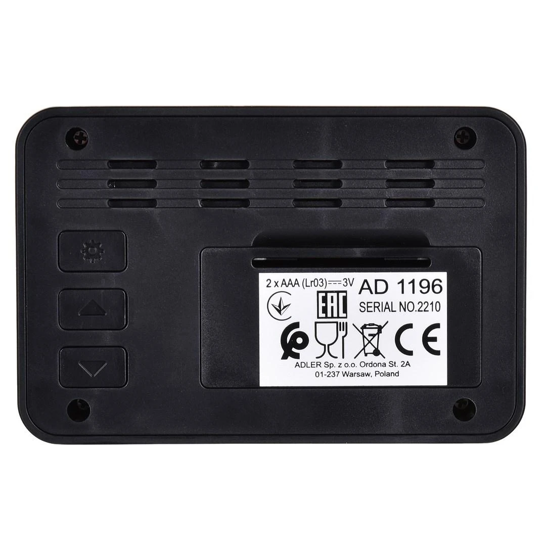 Adler | Žadintuvas | AD 1196b | Signalizacijos funkcija | Juodas