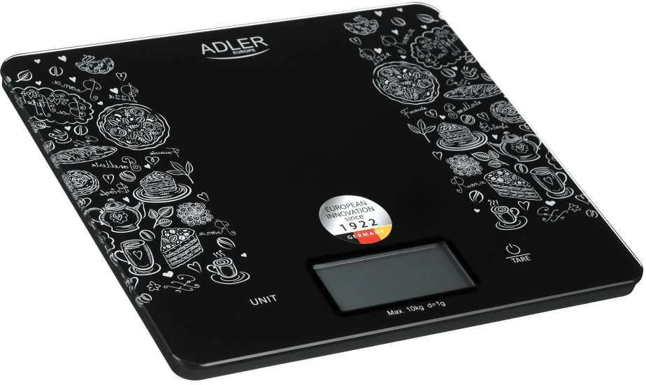 Adler | Virtuvinės svarstyklės | AD 3171 | Maximum weight (capacity) 10 kg | Graduation 1 g | Ekranas type LCD | Juodas