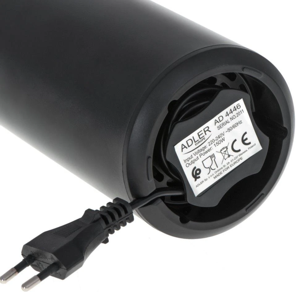 Kavamalė Adler | Kavos malūnas | AD 4446bg | 150 W | Kavos pupelių talpa 75 g | Juodas
