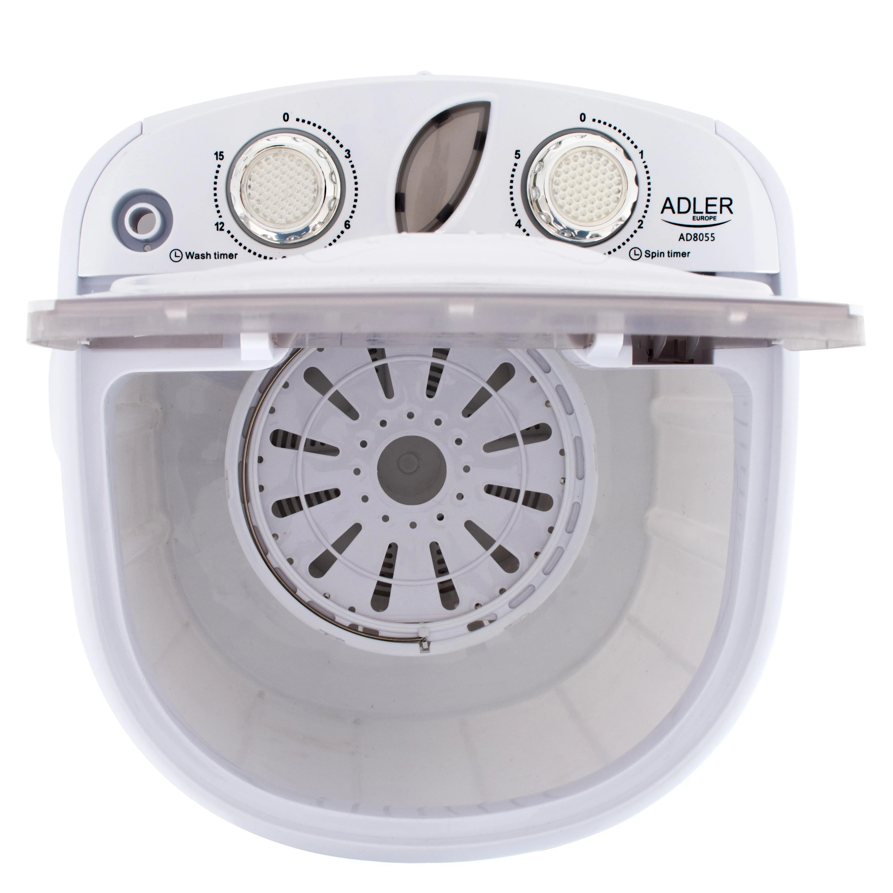 Skalbimo mašina Adler Mini washing machine AD 8055 Top loading, Skalbimo talpa 3kg, Gylis 37 cm, Plotis 36 cm, Baltas