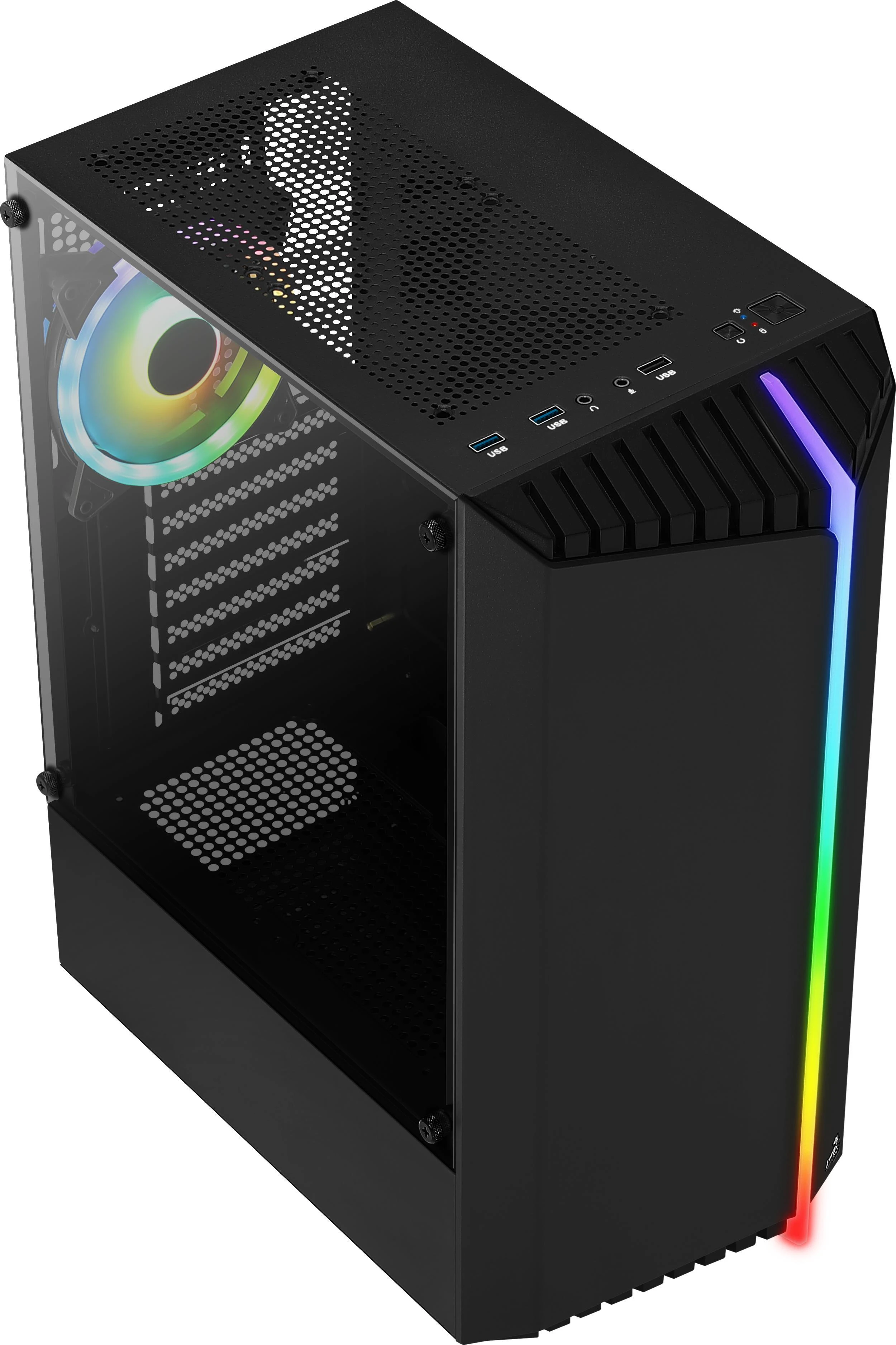 AEROCOOL PGS BIONIC-G-BK-v2 RGB - PC dėklas