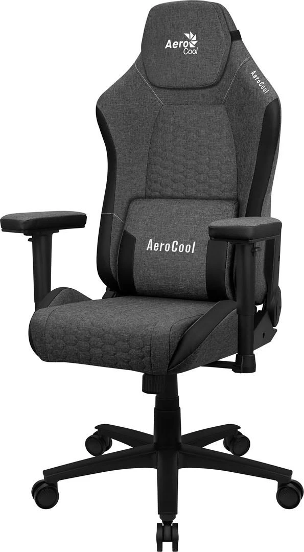 Žaidimų Kėdė - Aerocool Crown AeroWeave Paminkštinta Sėdynė Juoda