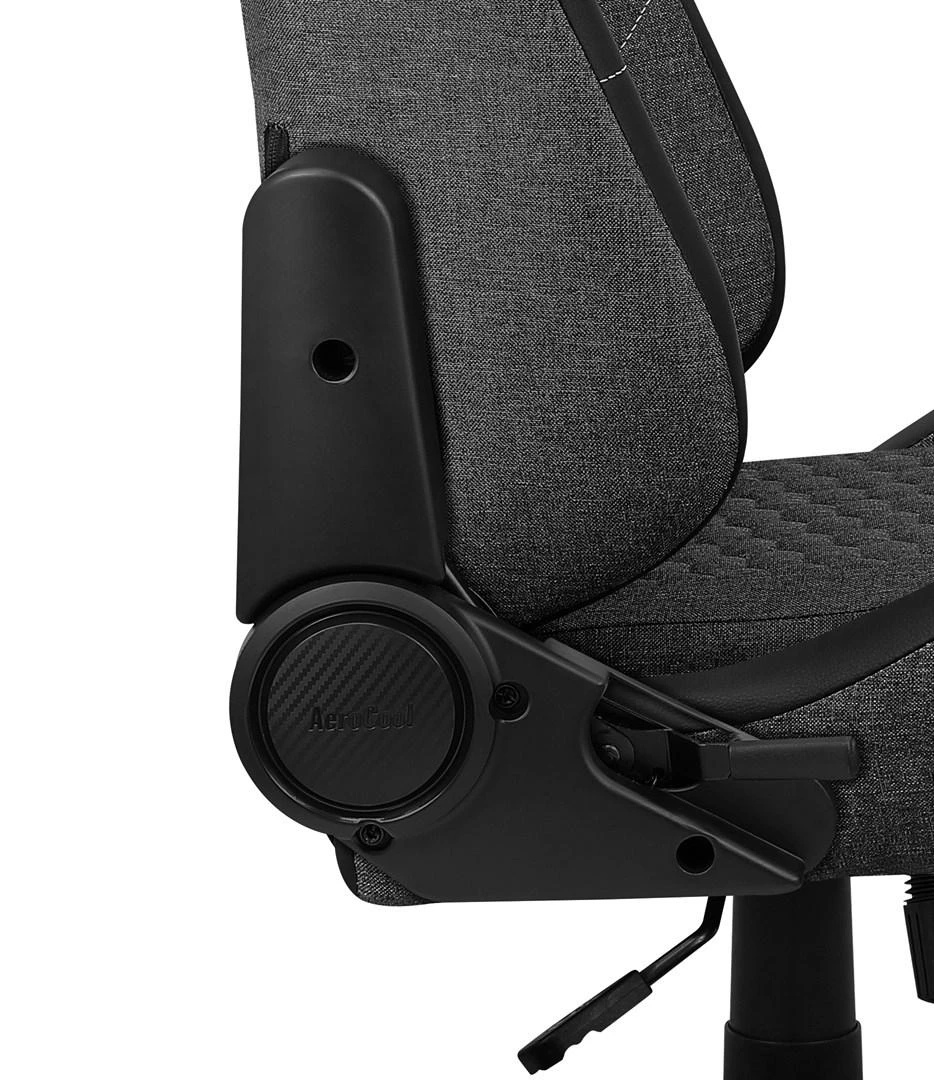 Žaidimų Kėdė - Aerocool Crown AeroWeave Paminkštinta Sėdynė Juoda