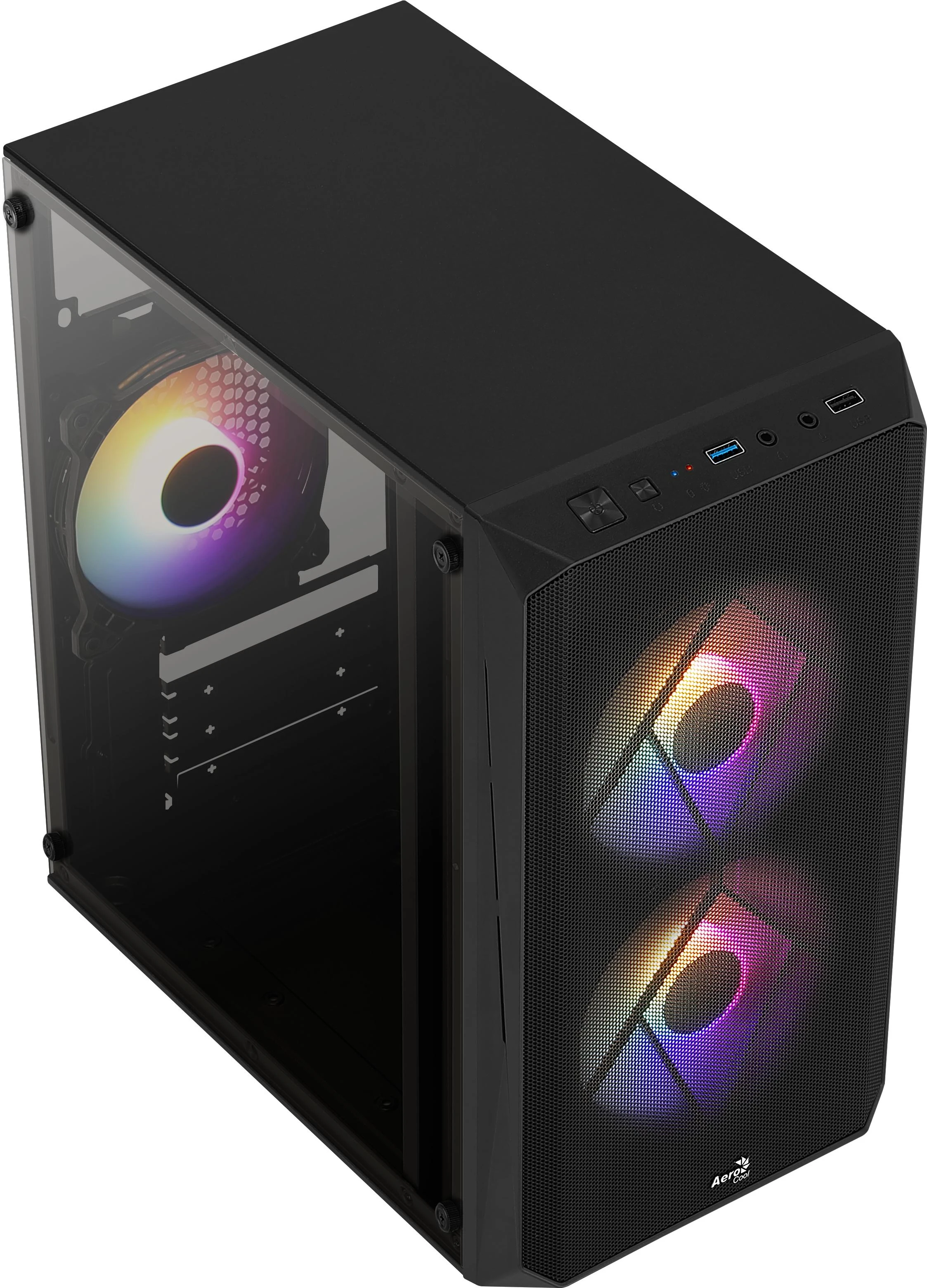 AEROCOOL PGS CS-107-A-BK-v2 FRGB - PC dėklas
