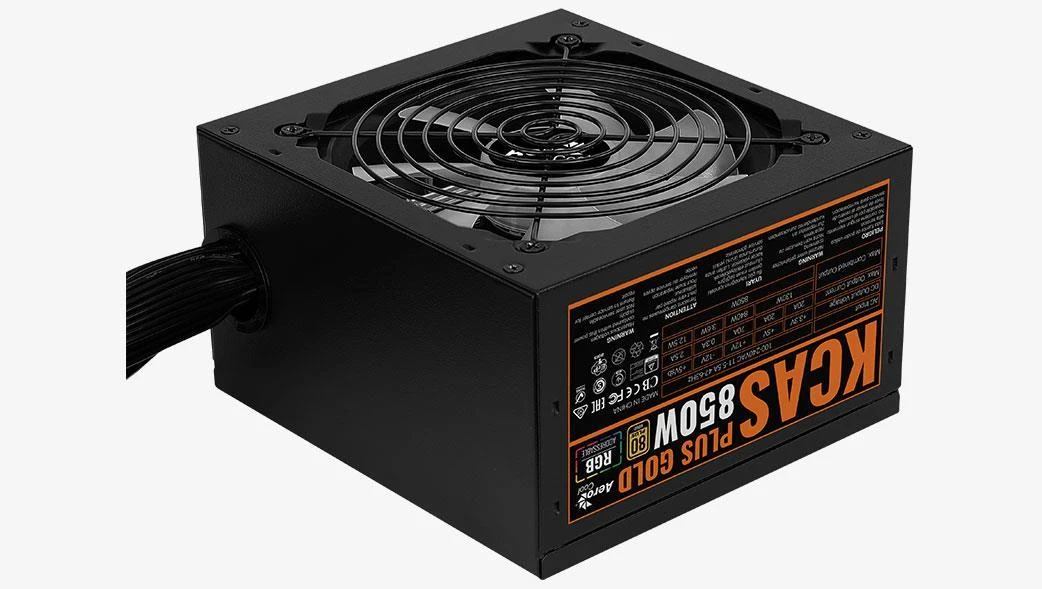 Maitinimo Blokas - Aerocool Kcas Plus, Auksinis, 850W, Juodas