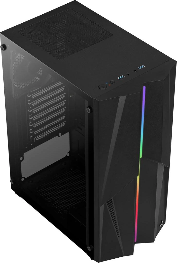 Kompiuterio Korpusas - Aerocool Mecha Midi Tower ATX, Micro ATX, Mini-ITX, Juodas