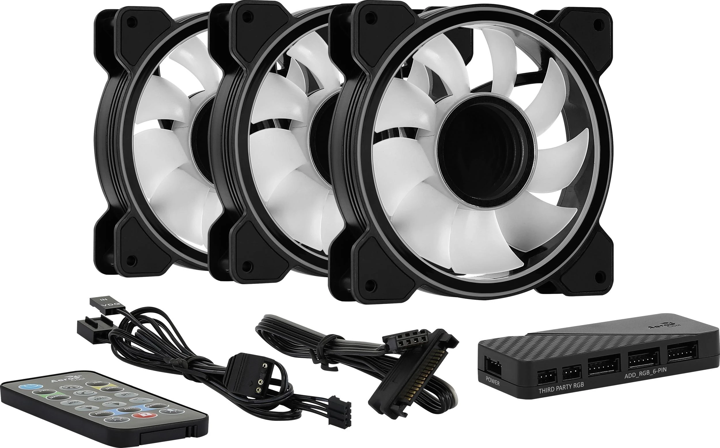Ventiliatoriai - Aerocool Mirage 12 ARGB Pro 12 cm Juodi