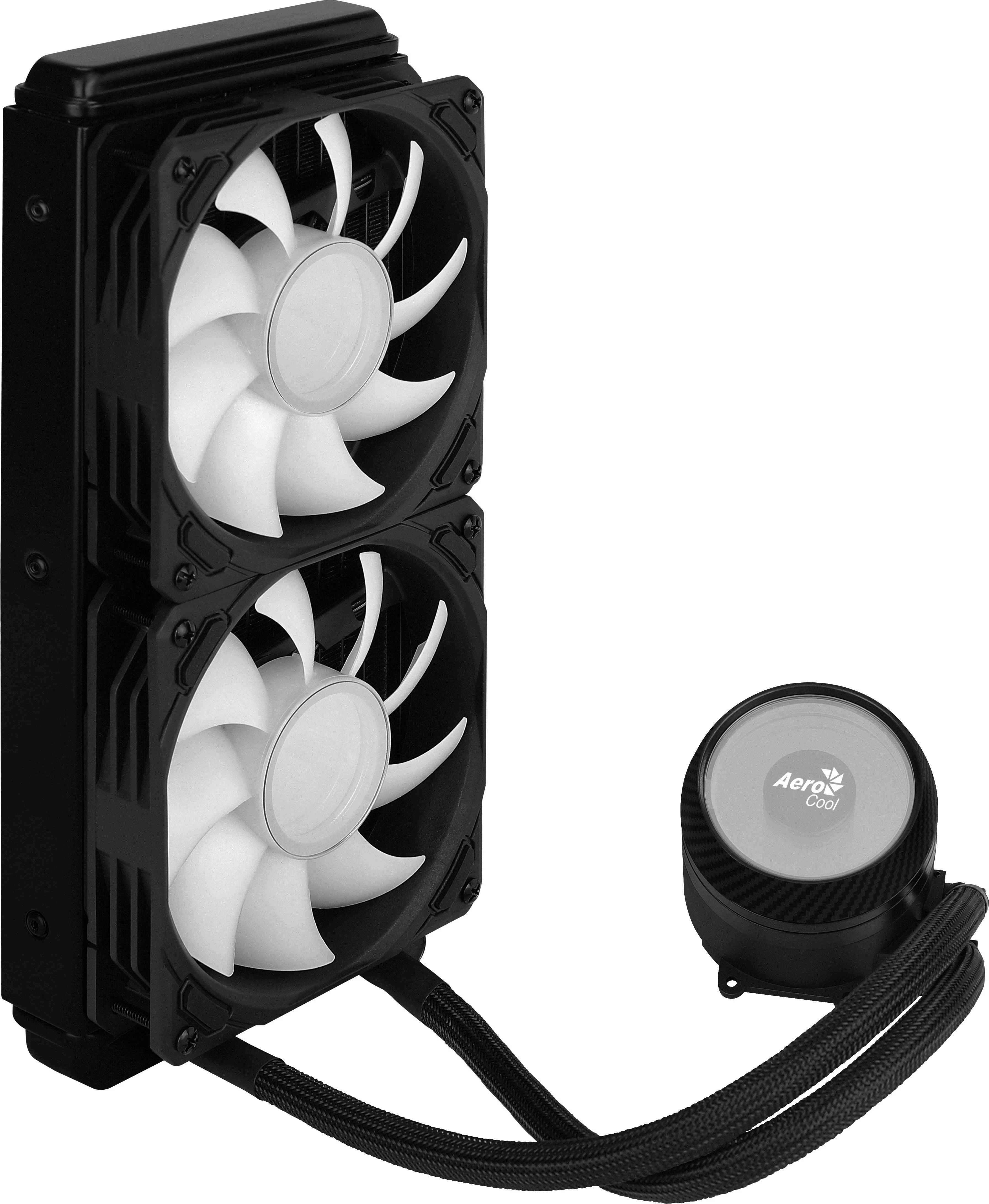 Aerocool Mirage L240 aušinimo sistema su dviem ventiliatoriais