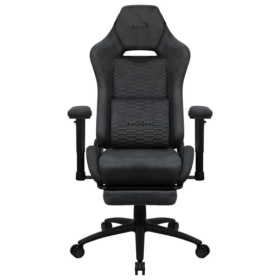Žaidimų Kėdė - Aerocool Royal AeroSuede Paminkštinta Sėdynė Pilka