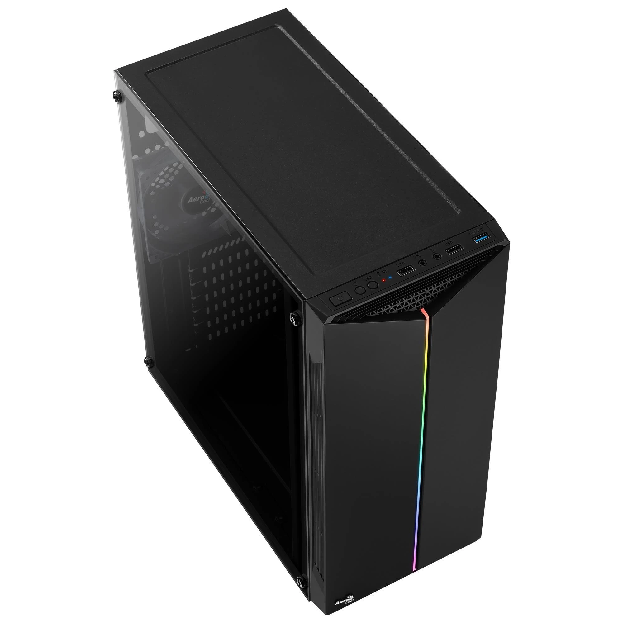 AEROCOOL AEROPGSSPLIT-A-BKRGB kompiuterio dėklas ATX Aerocool SPLIT RGB USB 3.0 - RGB STRIP 1x120mm VENTILIATORIUS