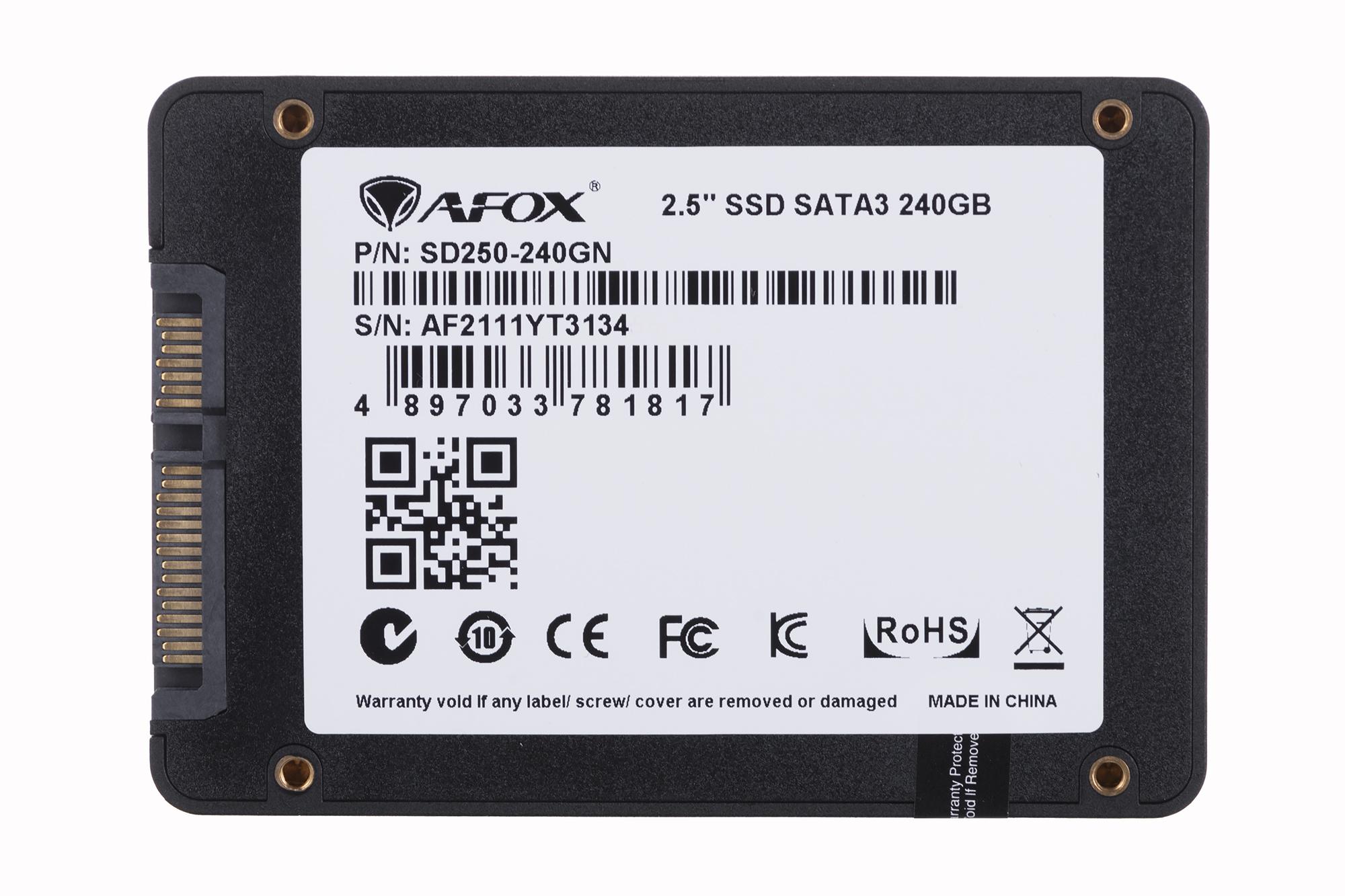 Kietasis diskas - Afox 240GB TLC, Sidabrinė