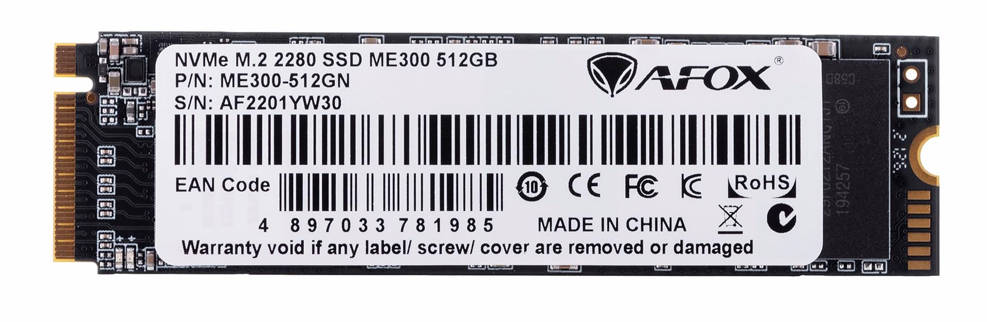 AFOX ME300 SSD M.2 PCI-Ex4 1TB TLC 3,5 / 2,6 GB/s NVMe