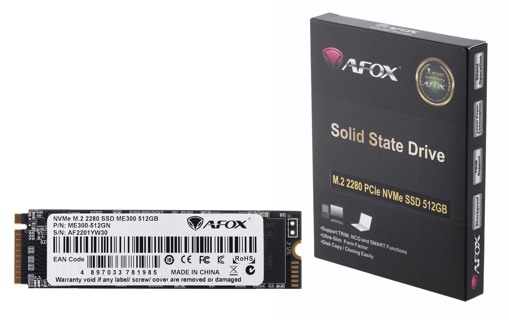 SSD – Afox M.2 PCI-Ex4 512GB NVMe 2,5 GB/s