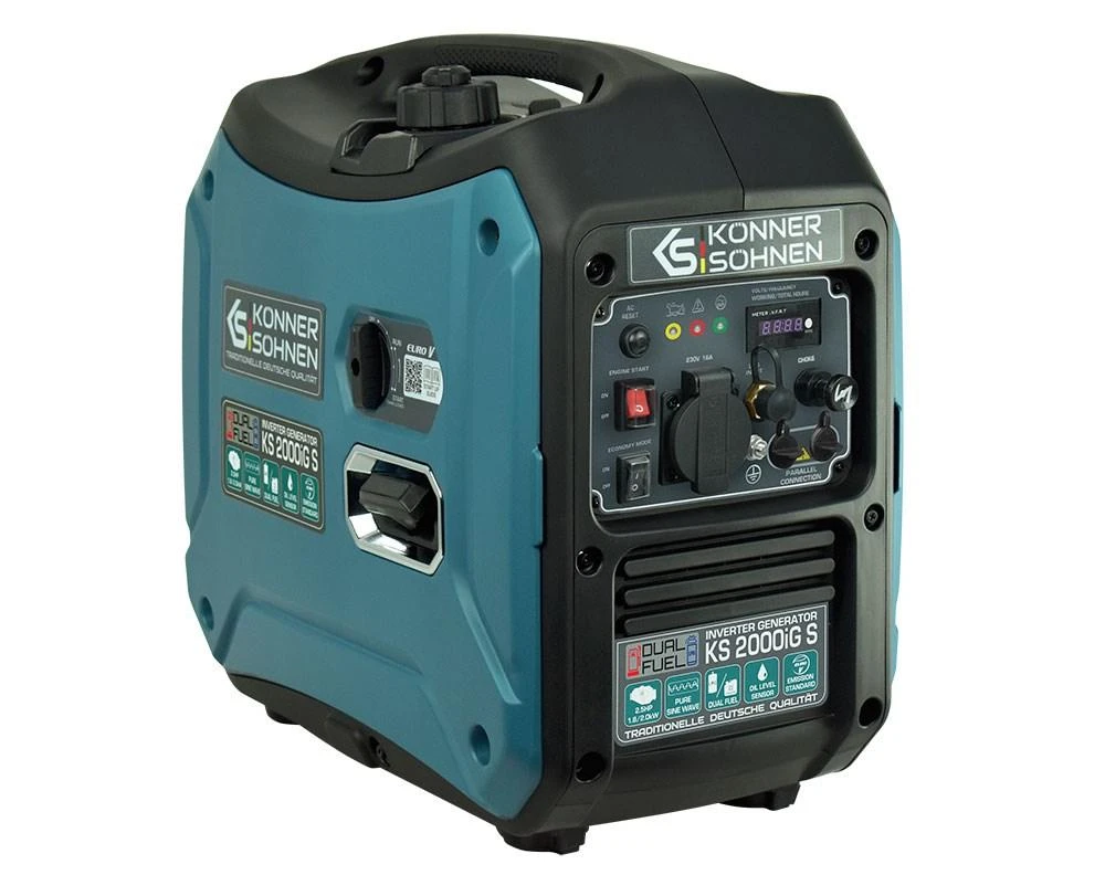 Könner & Söhnen hibridinis (benzinas/dujos) generatorius 2kW 230V KS 2000iG S