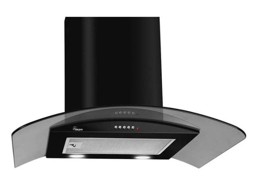 Gartraukis Cooker hood chimney AKPO WK-4 LARGO ECO 50 JUODA (399,1 m3/h, 500mm, juodos spalvos)