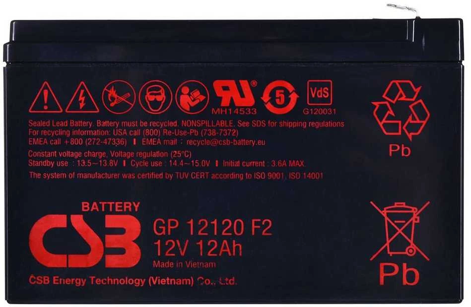 CSB GP12120 F2 CSB akumuliatorius GP12120F2 12V/12Ah