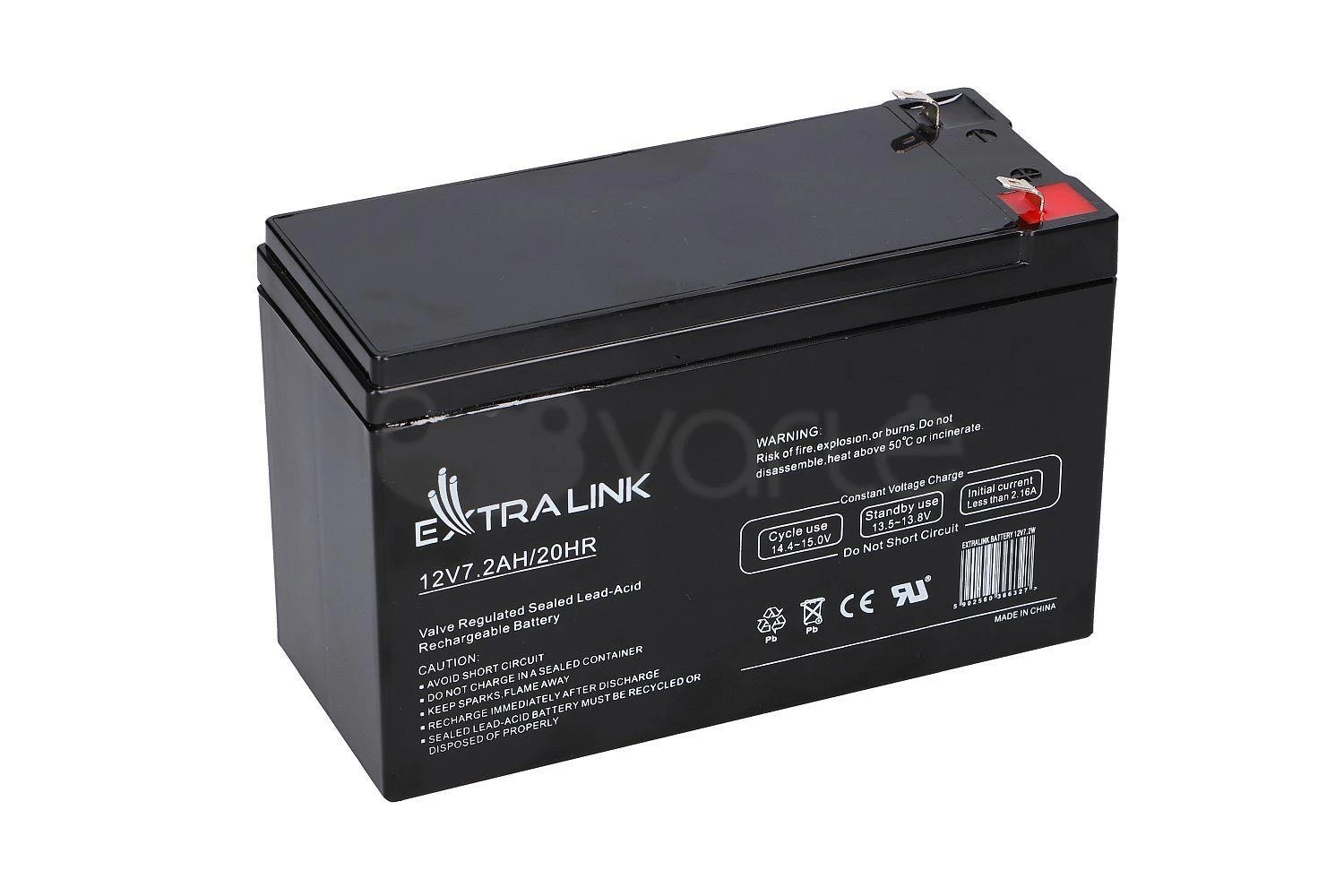 „Extralink“ akumuliatorius AGM 12 V 7,2 Ah 7 Ah nereikalaujantis priežiūros
