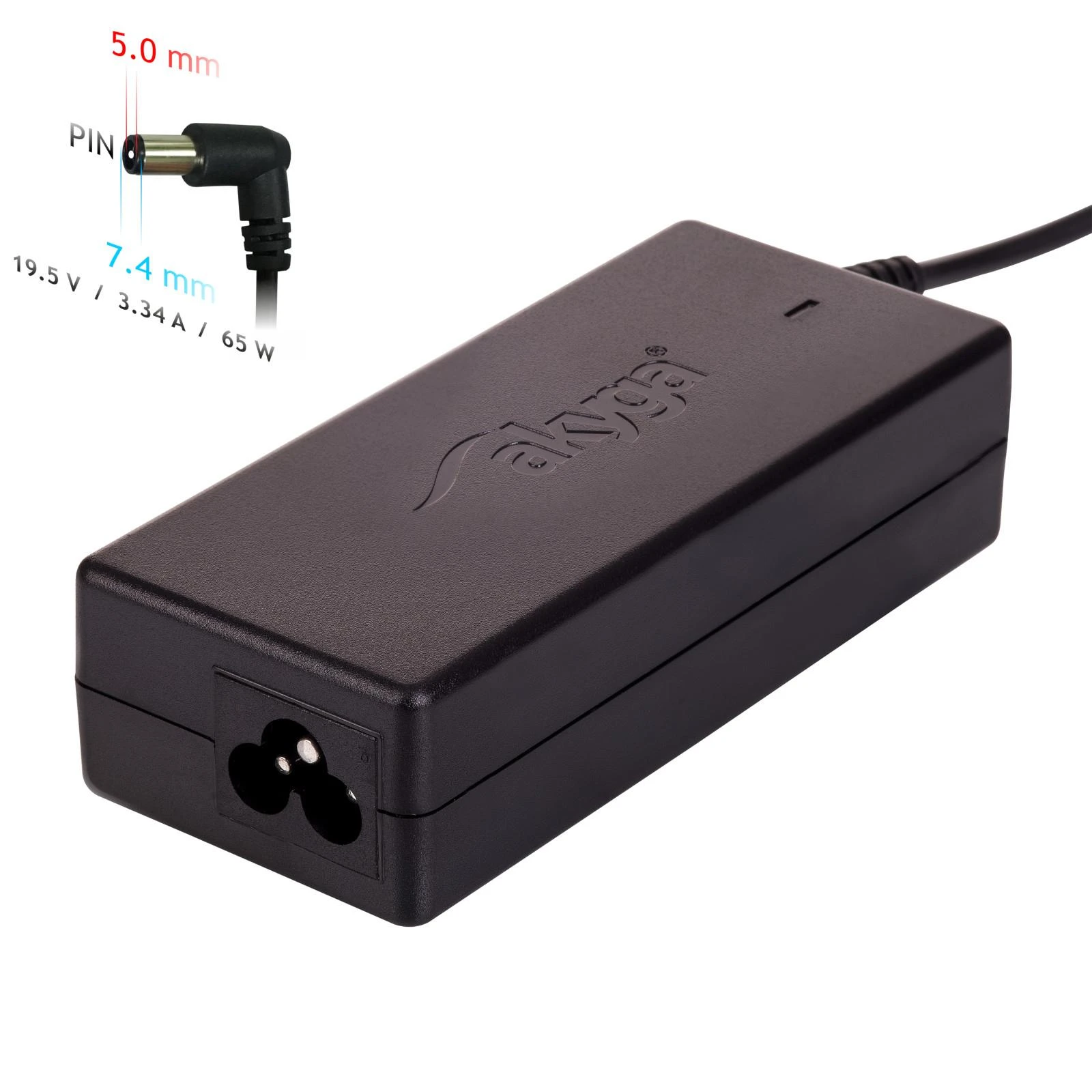 Nešiojamojo kompiuterio adapteris AKYGA Dedicated AK-ND-05 DELL 19V/3.34A 65W 7.4x5x0.6 mm