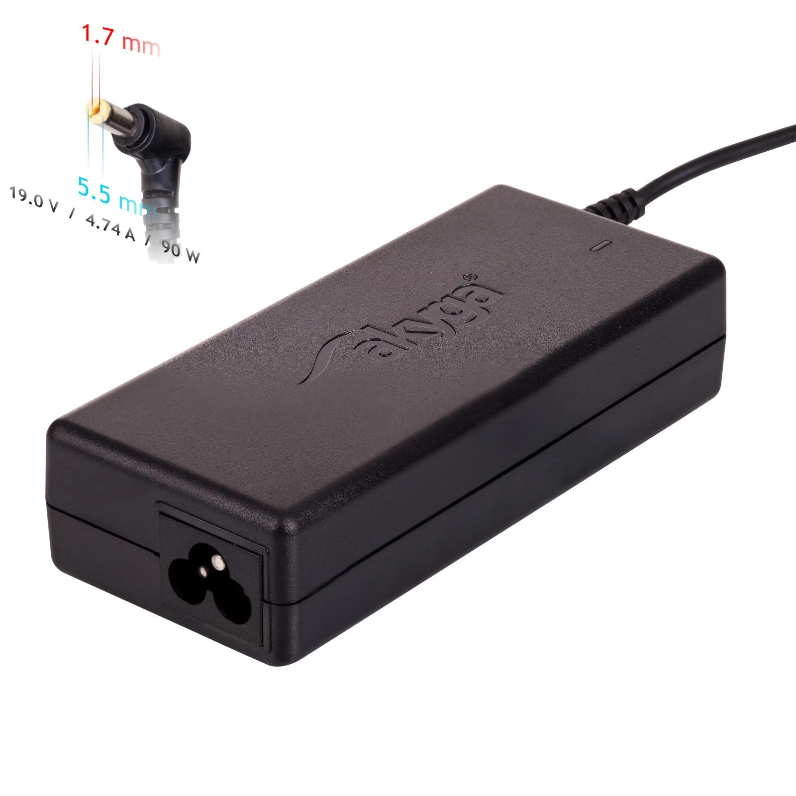 Nešiojamojo kompiuterio adapteris AKYGA skirtas AK-ND-12 ACER 19V/4.74A 90W 5.5x1.7