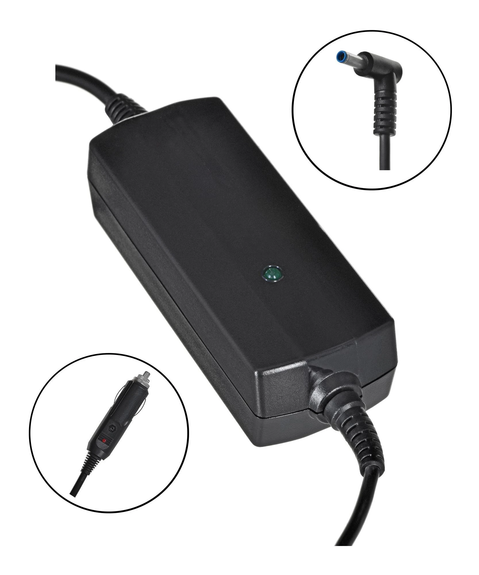 Automobilinis nešiojamojo kompiuterio pakrovėjas Akyga AK-ND-40 (19.5V / 3.33A 65W 4.5 x 3.0mm + pin) HP 1.2m