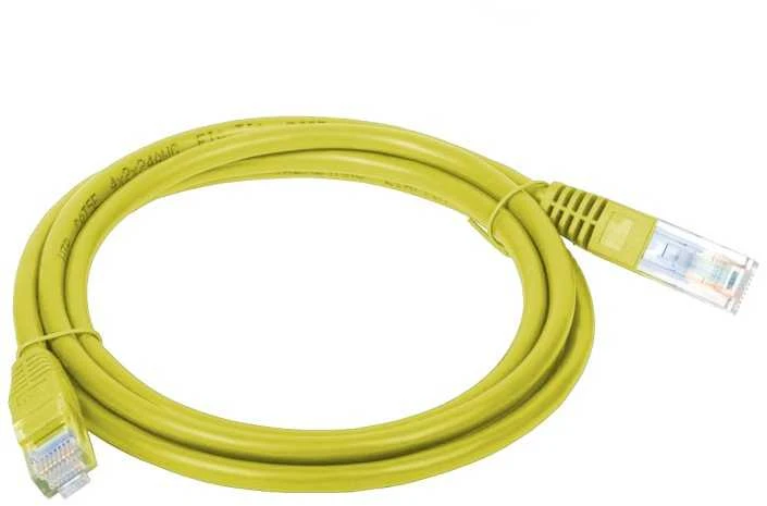 Komutacinis laidas U/UTP kat. 5e PVC 3.0m geltonas ALANTEC