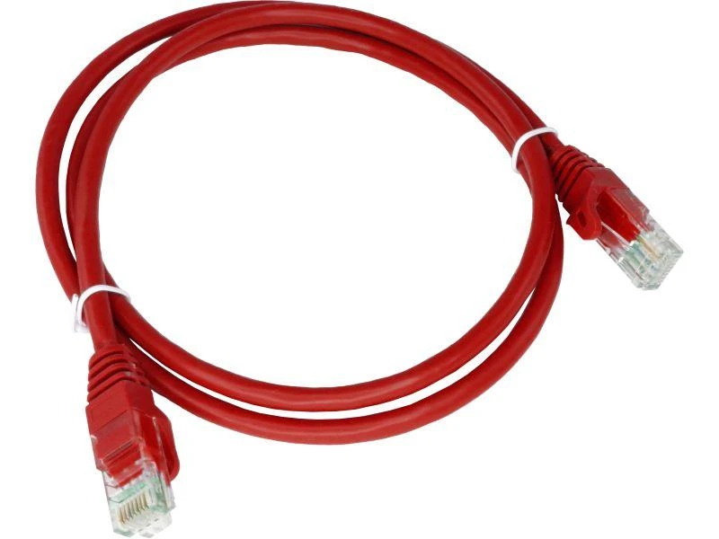 Patch-cord U/UTP kat.6 PVC 1.0m raudona ALANTEC
