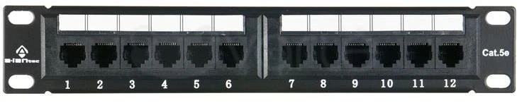 Alantec Patchpanel UTP 12 prievadų cat 5e full - PK014