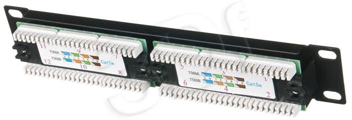Alantec Patchpanel UTP 12 prievadų cat 5e full - PK014
