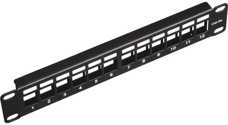 Alantec PK038 10 colių modulinė komutacinė panelė, 12 prievadų, 1U