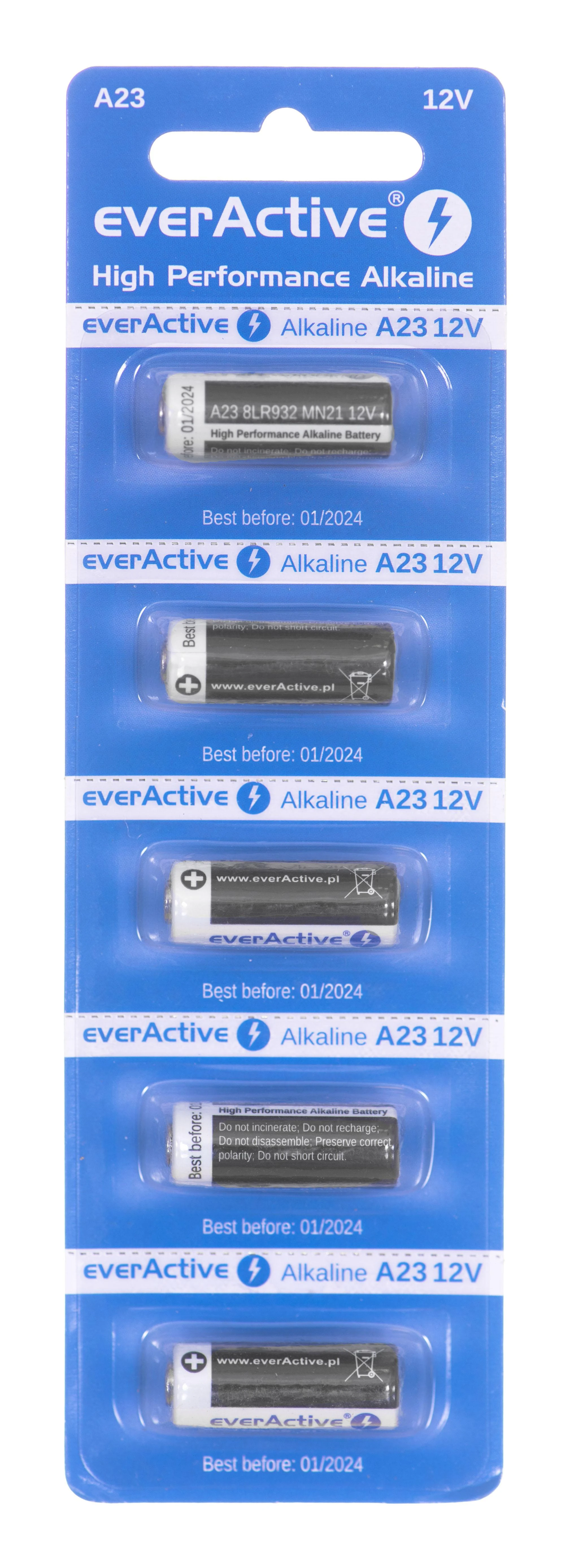 EverActive A23 12V baterijų komplektas lizdinėje pakuotėje