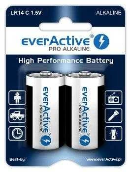 Šarminės baterijos „everActive Pro Alkaline LR14 C“ – lizdinė pakuotė – 2 vnt.