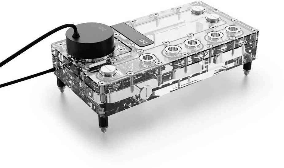 Watercool „Alphacool Core Distro“ plokštė, 240 mm, dešinė, vandens aušinimas su VPP, ARGB – akrilas