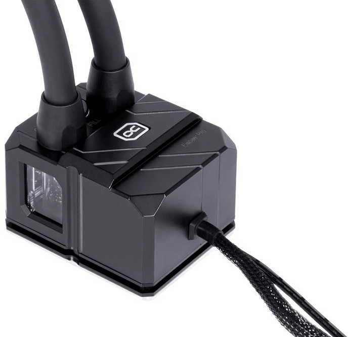 „Alphacool 13074“ kompiuterio aušinimo sistema, procesorius, viskas viename skysčio aušintuvas, 12 cm, Juodas, 1 vnt.