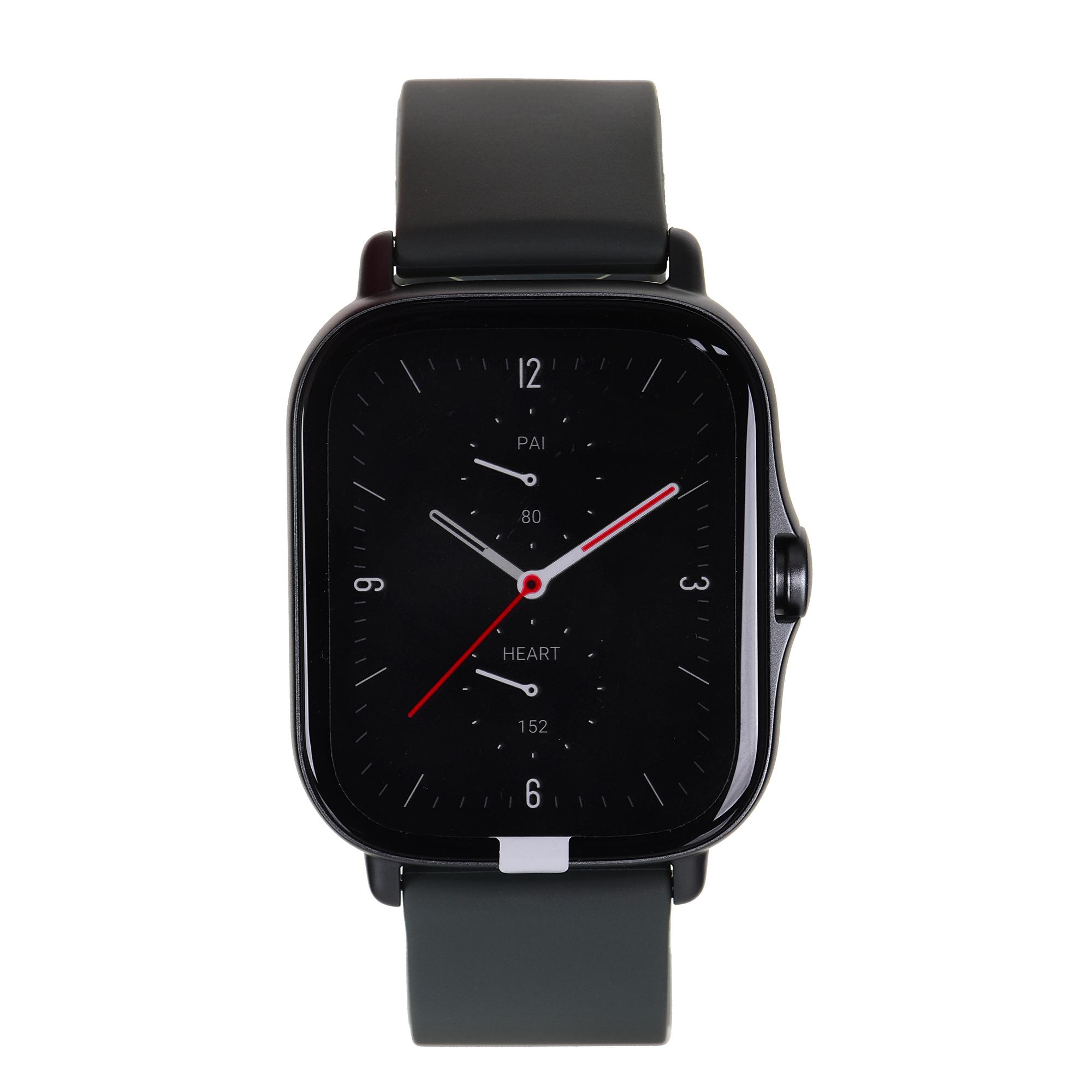 Išmanusis laikrodis Amazfit GTS 2e, Pilkas su žalios spalvos dirželiu |  Varle.lt