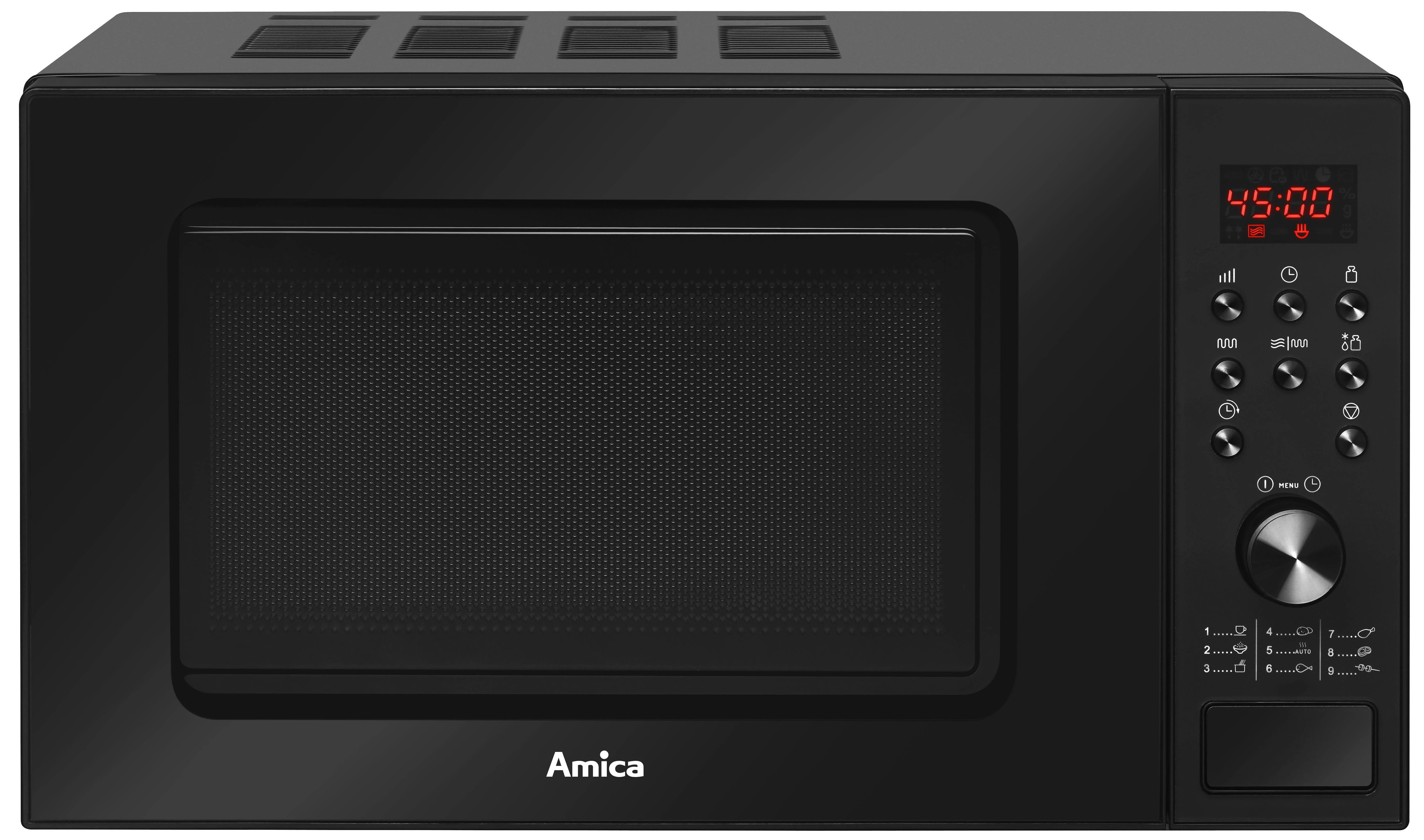 Amica Microwave AMGF20E1GB Free standing, 700 W, Grilis, Juodas