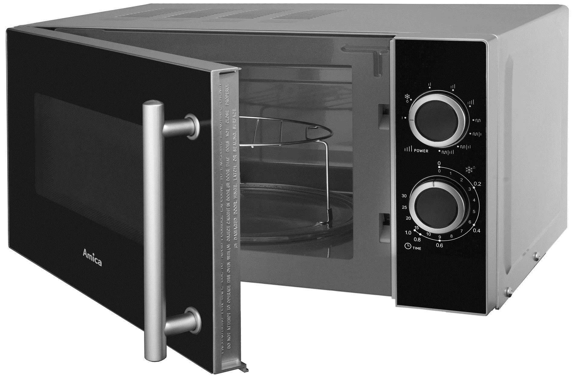 Mikrobangų Krosnelė - Amica 20 L 700 W Juoda/Sidabrinė