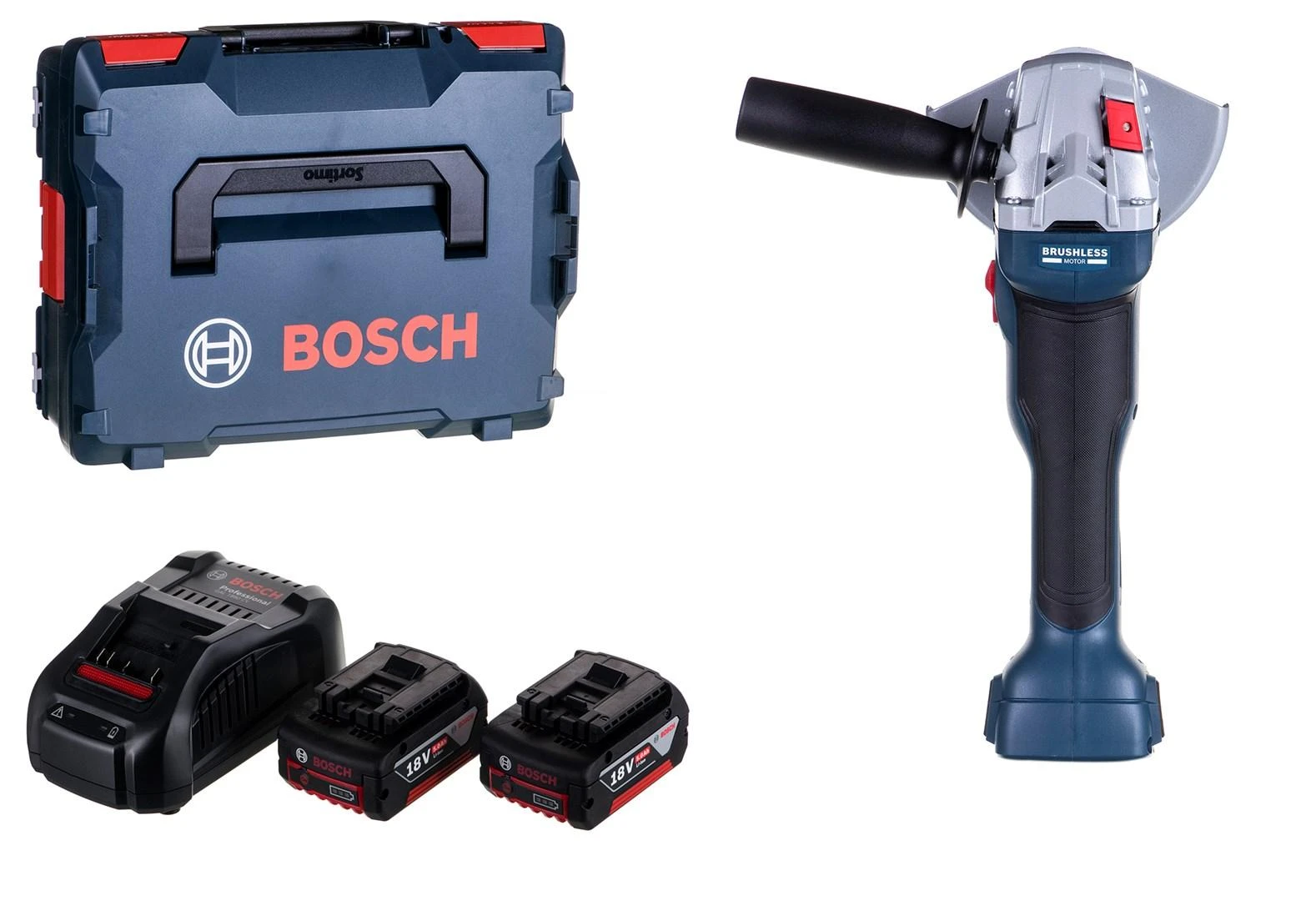 Bosch GWS 18V-10, LB 2x5.0, 18V-40