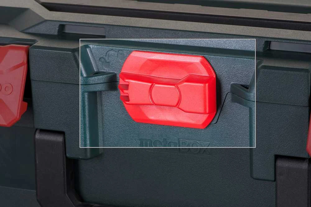 METABO W 18 LTX 150 QUICK kampinis šlifuoklis (600404650) + metaBOX 165 L dėklas Žalia, Juoda