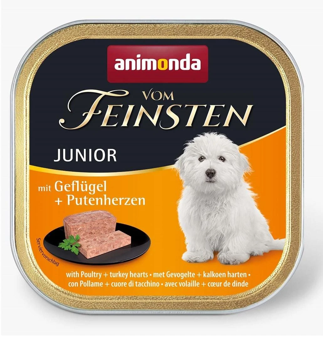 Animoda Animonda Vom feinsten puppy 150g konservai jauniems šunims su paukštiena ir kalakutų širdimis MR