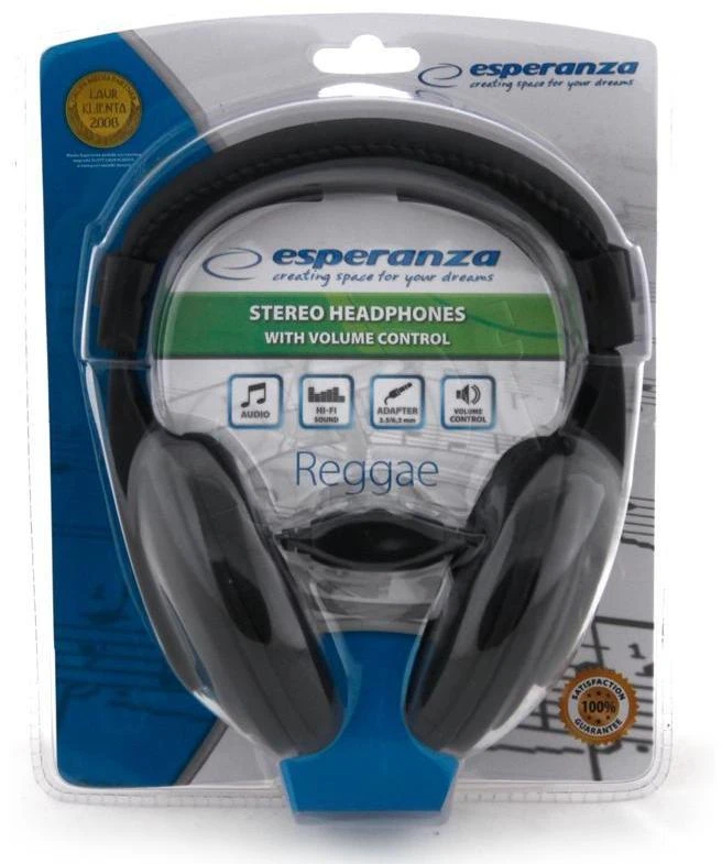 ESPERANZA EH120 - 5905784768939 REGGAE Audio Stereo Ausinės su garsumo valdymu 2m