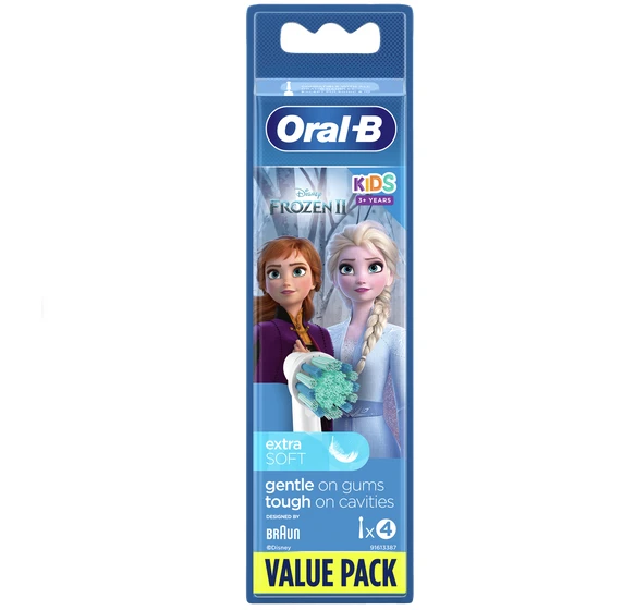 Dantų šepetėlio antgaliai ORAL-B BRAUN Frozen II, 4 vnt.