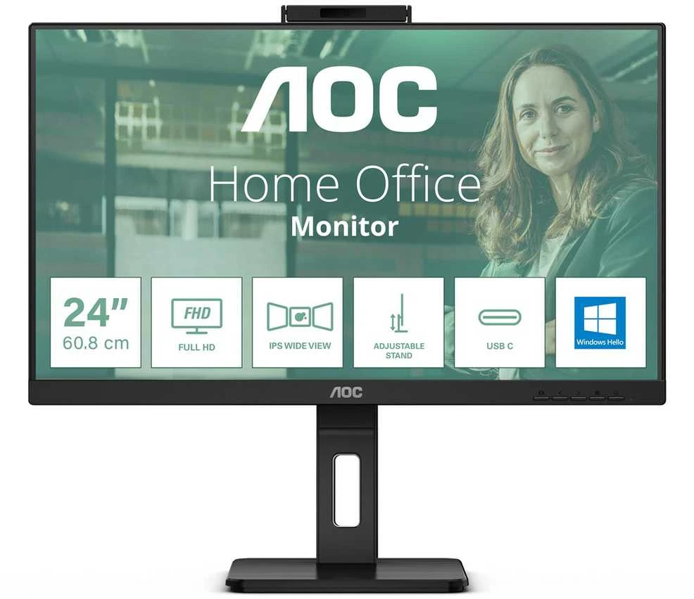 Monitorius AOC 24P3CW 23.8inch IPS TFT 1920x1080 HDMI DP USB Juodas