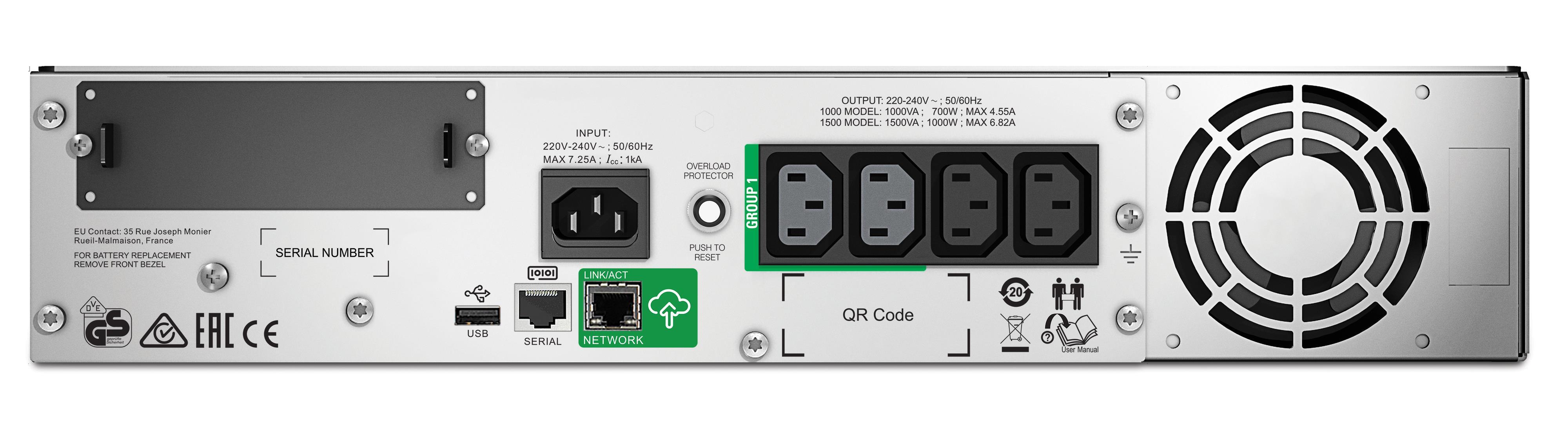 APC Smart-UPS 1500VA LCD RM 2U 230V su SmartConnect