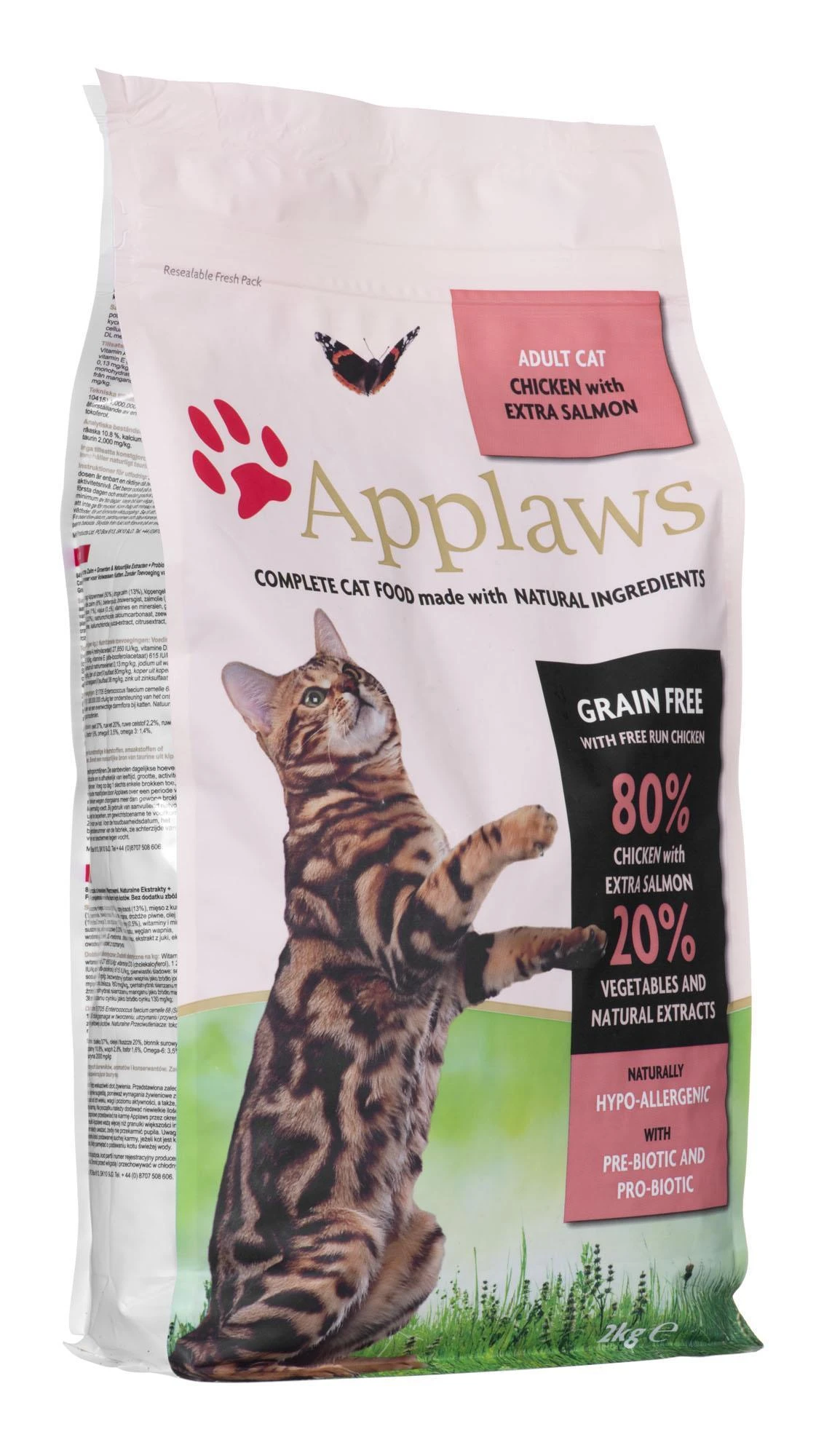 APPLAWS vištiena with lašiša - dry cat food - 2kg