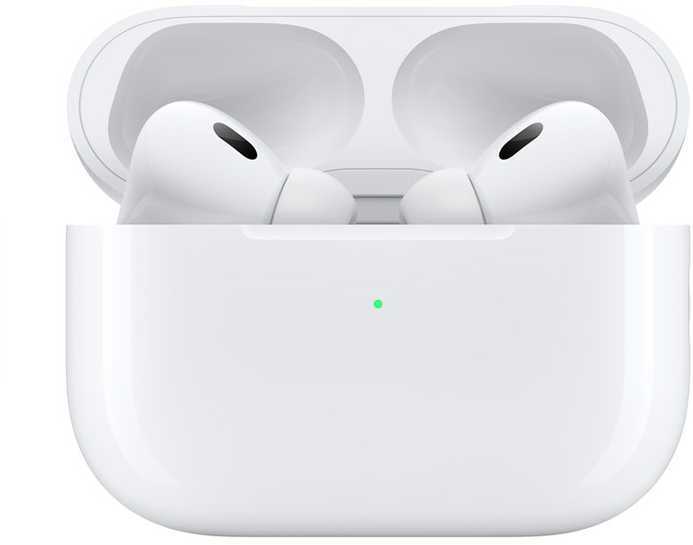 Ausinės Apple AirPods Pro (2 kartos) su "MagSafe" dėklu (USB-C), baltos spalvos
