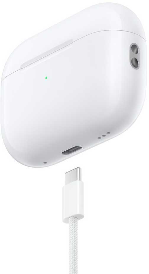 Ausinės Apple AirPods Pro (2 kartos) su "MagSafe" dėklu (USB-C), baltos spalvos