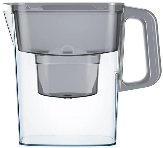 Ąsotis vandens valytuvas Aquaphor Kompakt 2,4l, su filtru B100-25 Maxfor + premija "Gustatory waters", pilkos spalvos